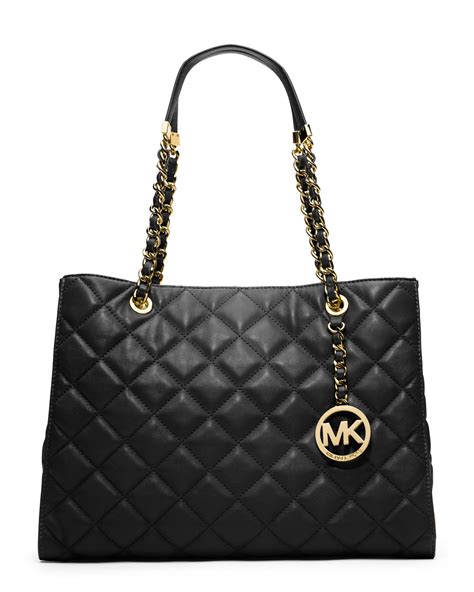 michael kors mk susannah black|Michael Kors Susannah Large Saffiano Leather East West .